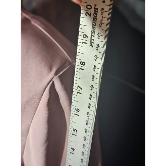 Vintage Blush Pink Button-Up Blouse With Pockets & Collar Size 12 - Picture 3 of 7